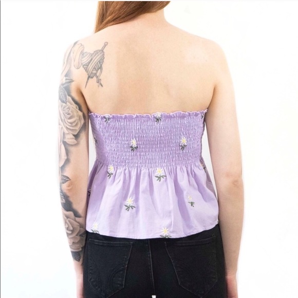 🔥Lavender floral embroidered tube top - Picture 2 of 2